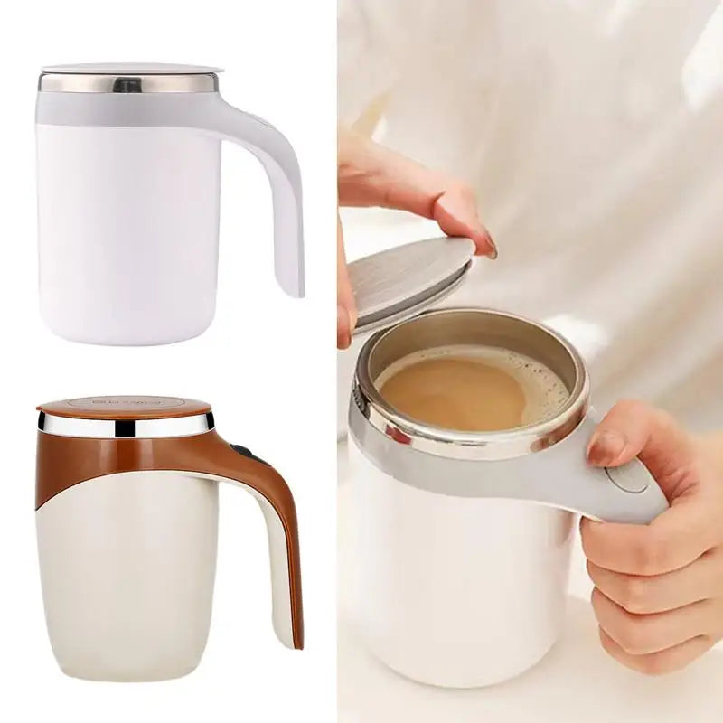 Travel Stirring Mug 380ml Magnetic Self Stirring Travel Mug Waterproof Rotating Electric Mixing Cup For Brown Sugar Water