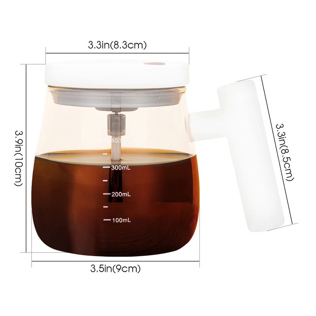 Automatic Stirring Cup 400ml Electric Stirring Mug Coffee Mixing Cup Blender Lazy Milkshake Rotating Water Tea Glass Cup Mixer