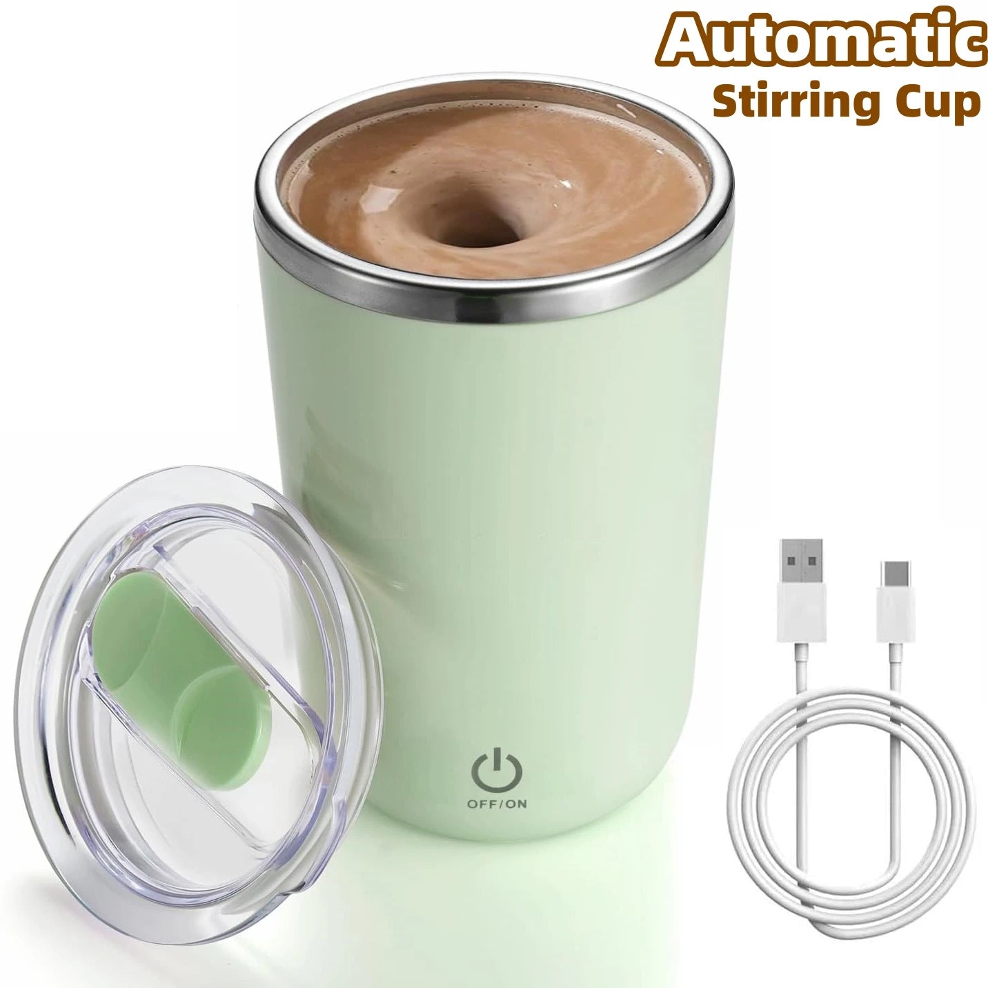 Automatic Magnetic Stirring Cup 12oz Self Stirring Coffee Travel Mug Electric Mixing Cup for Milk Protein Office Holiday Gifts
