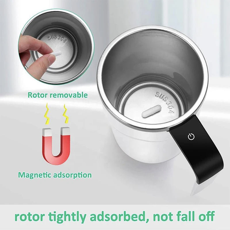 Automatic Stirring Cup with Temperature Display 380ML Electric Self Mixing Mug Rechargeable Mug For Tea Coffee Friend Gifts