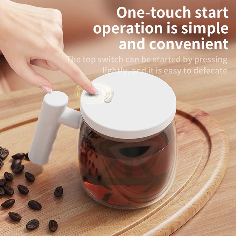 Automatic Stirring Cup with Temperature Display 380ML Electric Self Mixing Mug Rechargeable Mug For Tea Coffee Friend Gifts