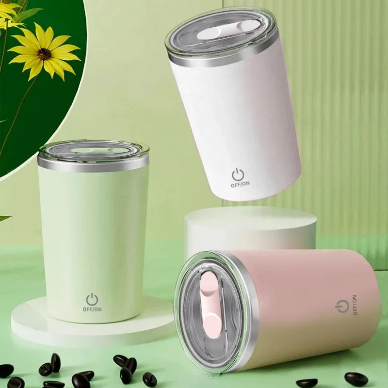 Automatic Magnetic Stirring Cup 12oz Self Stirring Coffee Travel Mug Electric Mixing Cup for Milk Protein Office Holiday Gifts
