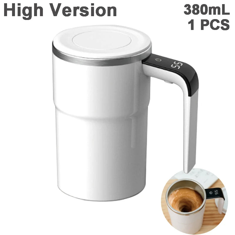Automatic Stirring Cup with Temperature Display 380ML Electric Self Mixing Mug Rechargeable Mug For Tea Coffee Friend Gifts