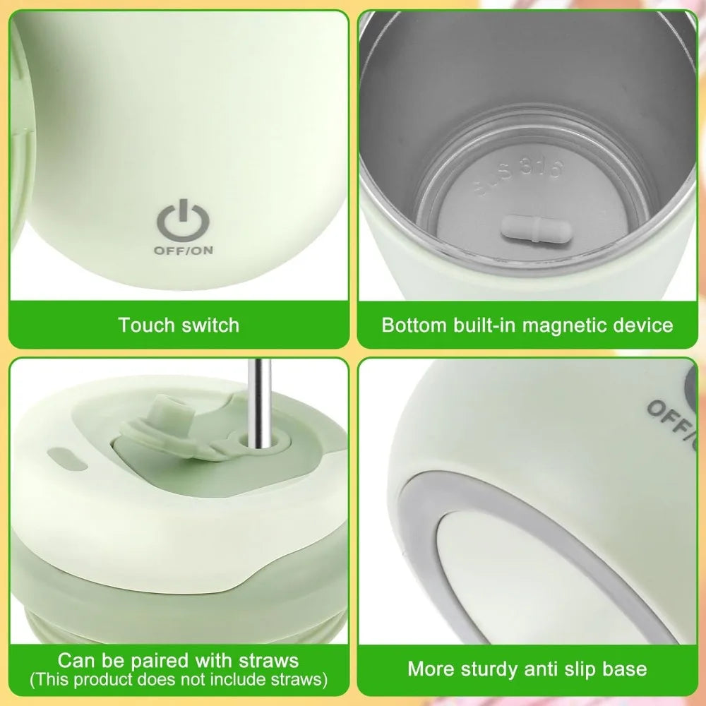 400ML Automatic Electric Stirring Coffee Mugs Portable Rechargeable Magnetic Stirring Mug Electric Blender for Office Travel Mug