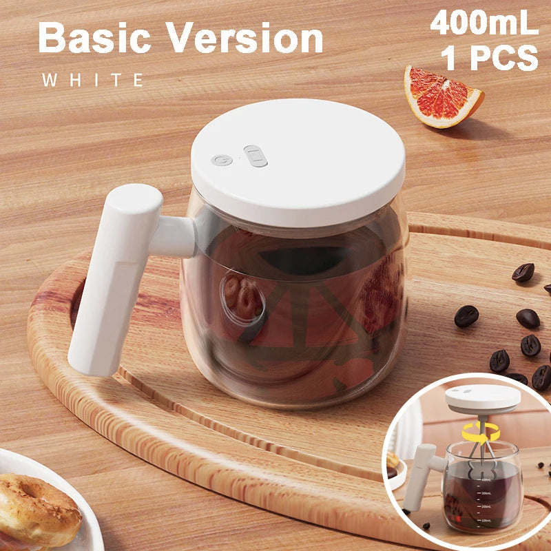 Automatic Stirring Cup with Temperature Display 380ML Electric Self Mixing Mug Rechargeable Mug For Tea Coffee Friend Gifts