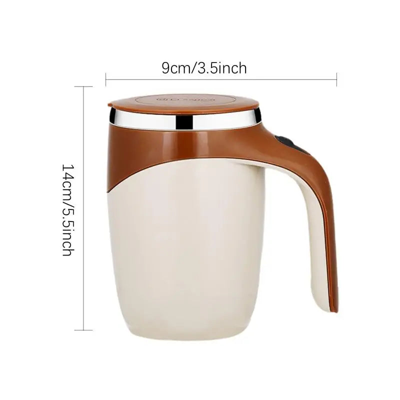 Travel Stirring Mug 380ml Magnetic Self Stirring Travel Mug Waterproof Rotating Electric Mixing Cup For Brown Sugar Water