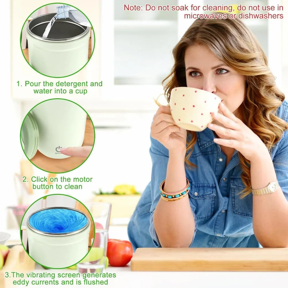 400ML Automatic Electric Stirring Coffee Mugs Portable Rechargeable Magnetic Stirring Mug Electric Blender for Office Travel Mug